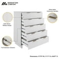 thumbnail image 4 of Manhattan Comfort Granville Tall Engineered Wood Dresser in White, 4 of 11