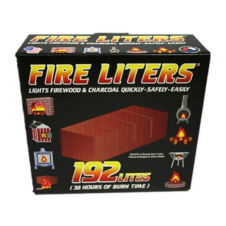 Fire Log Starter Fire Liters Wood Fiber Fire Starter 192 pk - Case Of: 1; Each Pack Qty: 192; Total Items Qty: 192 ()