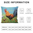 thumbnail image 6 of Nawypu  Throw Pillow Covers Rural Rooster Chicken Chick Foraging Farmhouse Painting Home Decor Long Pillowcases Soft Pillow Case for Sofa Bedroom 2pc, 6 of 6