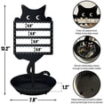 thumbnail image 3 of WOXBITA Earring Holder Hanging Organizer Stand Jewelry Rack Metal Cute Cat Tree Shelf Room Decor Table Ear Stud Holder Display Tower with Ring Storage Tray for Teens Girls Kids Cat Lovers C104, 3 of 3