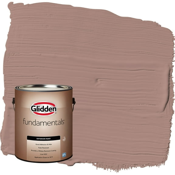Glidden Fundamentals Bedford Brown / Red Semi-Gloss Exterior Paint, 1 Gallon