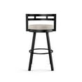 thumbnail image 2 of Amisco Render 30 in. Swivel Bar Stool - Cream Faux Leather / Black Metal, 2 of 9
