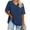 Navy, variant on Womens Summer V-Neck T-Shirt Short Sleeve Shirts for Women Tunic Tops Blouse Shirts