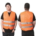 thumbnail image 1 of Gilet de Sécurité Grande Taille Haute Viz Réfléchissant Orange, 1 of 1