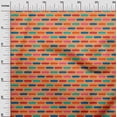 thumbnail image 3 of oneOone Viscose Jersey Orange Fabric Geometrical Craft Projects Decor Fabric Printed By The Yard 60 Inch Wide, 3 of 4