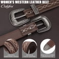thumbnail image 5 of Odifni Women Western Belt for Cowgirl, PU Leather Wide Belt with Buckle for Jeans Dresses, 5 of 7