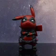 thumbnail image 2 of 12cm Kawaii Pikachu Cos Deadpool personajes de Anime versión q de animación de dibujos animados figura de juego de marea decoración de coche de escritorio pokemon, 2 of 5