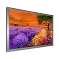 thumbnail image 2 of Designart 'An Orange Sunset Over Purple Lavender Fields II' Farmhouse Framed Art Print, 2 of 4
