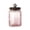 Pink, variant on Colored Vintage Glass Jar,Embossed Kitchen Canister with Pumpkin Knob Lid for Sugar,Coffee,Candy,Grain Storage,Textured Glass Airtight Food Storage Container,Brown
