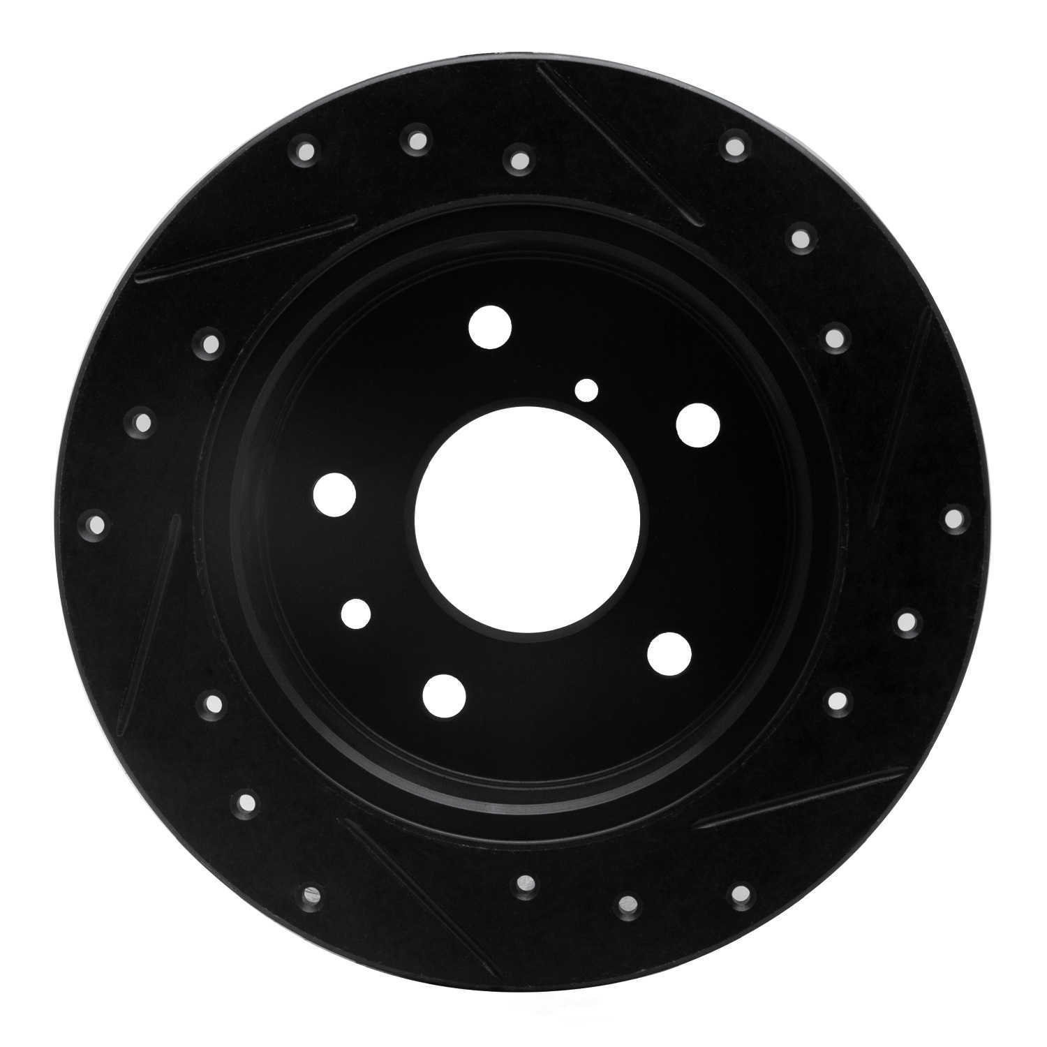 Dynamic Friction Company 633-80024L DFC Brake Rotor - Drilled And Slotted - Black