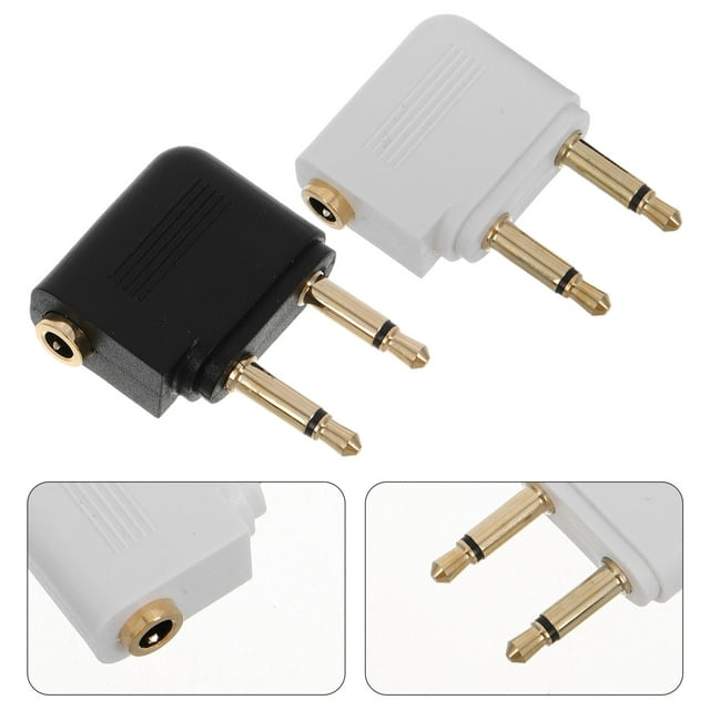 unbranded 4Ud Adaptador De Auriculares Para Vuelo Con Materiales Resistentes PVC Y Ldpe Para