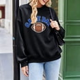 thumbnail image 3 of Football Sweatshirts for Women Game Day Print Sweatshirt Team Fan Clothes, 3 of 7