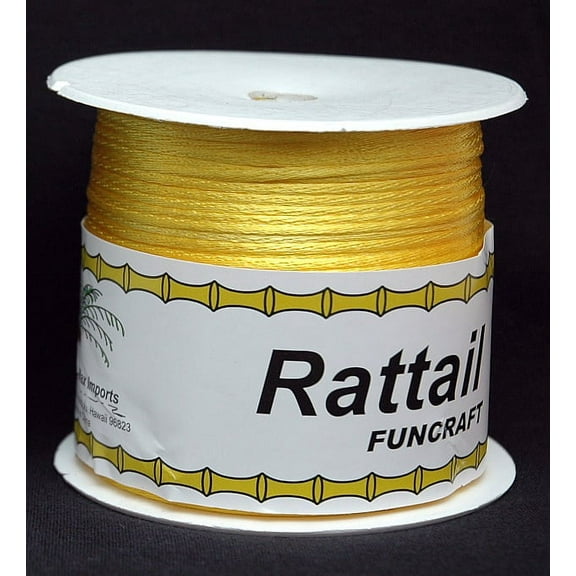 Funcraft 2mm Yellow Gold Rattail, 200 Yards, 1 Each