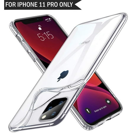  for iPhone 11 Pro Case, Crystal Clear Ultra-thin Soft TPU with Reinforced Corners Bumper Flexible Transparent Scratch Resistant Anti Slip for iPhone 11 Pro 2019 5.8