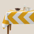 thumbnail image 5 of Square Tablecloth Golden White Large Chevron Zigzag Pattern Table Cover Washable Table Cloths for Kitchen Dinning Party Tabletop Modern Decoration 60 x 60inch, 5 of 8
