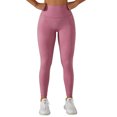thumbnail image 1 of Pantalones de yoga para mujer, mallas de entrenamiento, cintura alta, control de barriga, sin costuras, para deportes, gimnasio, morado, M, 1 of 5