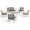 Mixed Black/Light Gray Washed, variant on Camdyn Outdoor 6 Piece Wood and Wicker Chat Set, Mixed Black