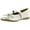 Ivory, variant on Little Angel Girls Kammi-191D Leatherette Mary Jane Heart Pendant Ballerina Flat