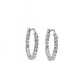 thumbnail image 3 of 925 Sterling Silver Rhodium 20mm CZ IN/OUT Hoop Earrings, 3 of 3