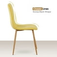 thumbnail image 6 of Ivinta Furniture Mid-Century Adult Dining Side Chairs, Yellow (Set of 2), 6 of 8
