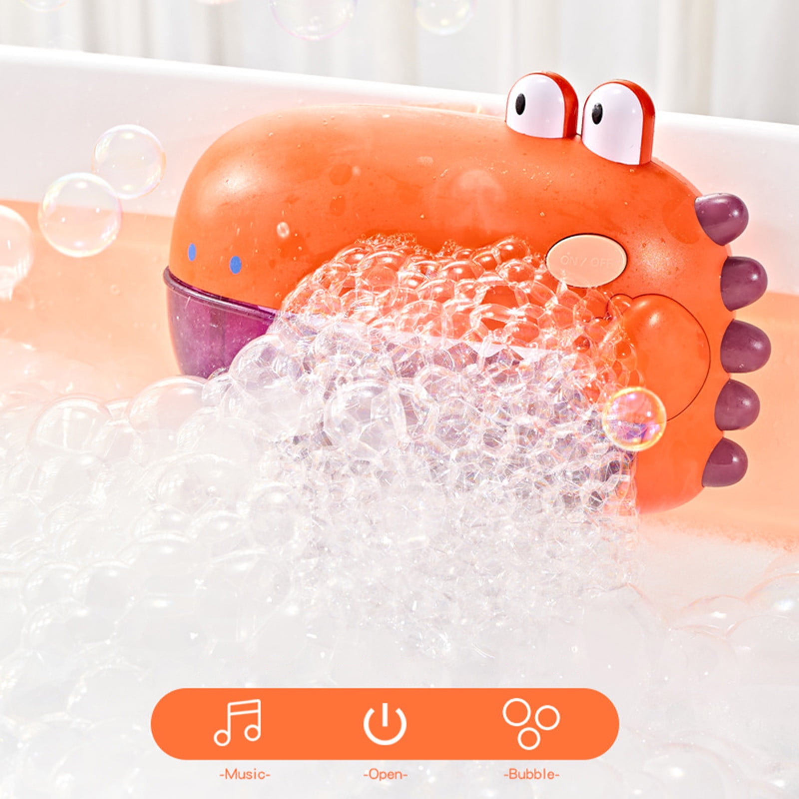 Crocodile Bubble Blower, Musical Bath Bubble Machine with Interactive Features, Electric Bubble Maker for Fun Bath Time (Green)