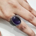 thumbnail image 7 of Amethyst Mans Ring, Natural Amethyst, February Birth, Silver Jewelry, 925 Silver Ring, Birthday Gift, Heavy Mens Ring, Arabic Design, Ottoman Style Ring, Christmas, Turkey Mens Signet Ring, 7 of 7