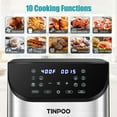 thumbnail image 2 of TINPOO Air Fryer 6.2 QT Oilless Large Capacity 1500W Healthy Cooker with 10 Preset, Visual Cooking Window, Non-Stick Basket, 2 of 6