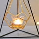 thumbnail image 5 of Decoración moderna para el hogar, restaurante y hotel, soporte de marco de metal, creador de ambientes románticos, farol colgante triangular para velas, 5 of 5
