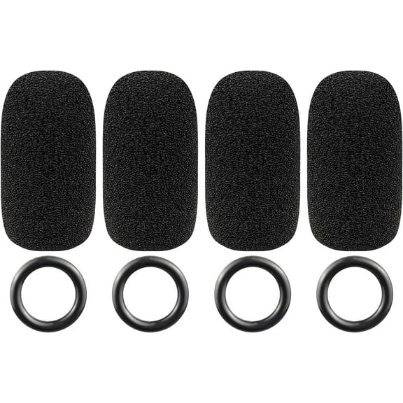 SOULWIT Protective Microphone Foam Cover Pop Filter for Bose Aviation X A10/A20/A30 Headphones, Mic Cover WindScreen with High-Density Foam - Black
