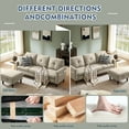 thumbnail image 5 of Soscana Living Room Sectional Sofa Couch with Reversible Ottoman 3 Seater L-shaped Couch Convertible Modular Sofa for Home Small Space Apartment Office Studio,Storage Design,Tool Free Assemble, 5 of 13