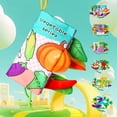thumbnail image 2 of EazyTech Soft Cloth Baby Books 0-6-12-18 Months 3D Chewable Fabric Book with Crinkle Sounds, Educational Toy for Infant Development, Machine Washable & Tearproof Soft Activity Book（Vegetable Series), 2 of 7