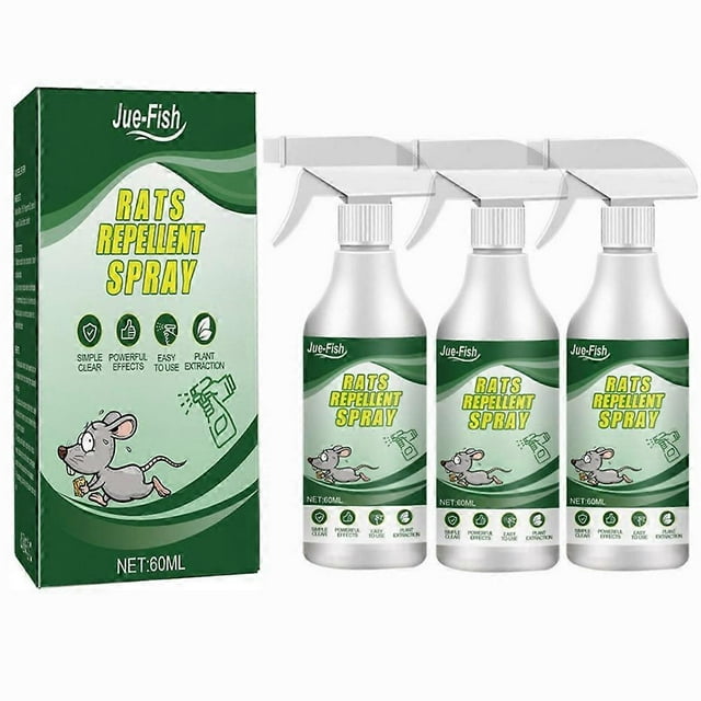 1-3PCS Oil Mice Or Rodent Repellent Spray 60ml Mouse Repellent Peppermint Oil Spray
