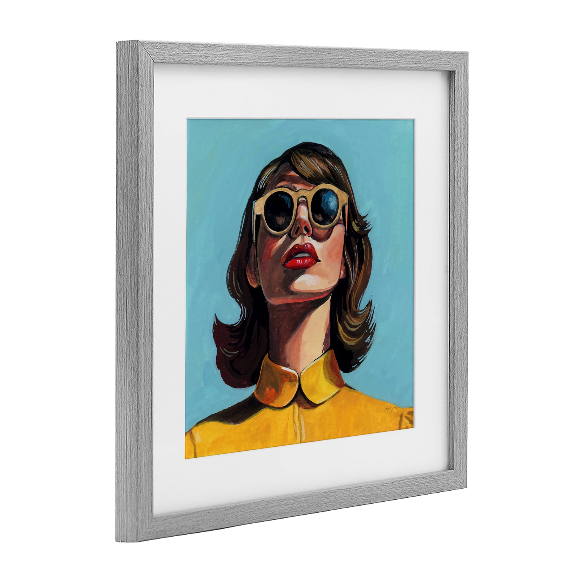 Stupell Industries Beautiful Sunshiny Day Retro Gray Framed Print Under Glass, design by Kate Jarvik Birch
