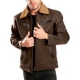 thumbnail image 3 of Chamarra Para Hombre Shendy Vendi Chaqueta Vinipiel Tipo Biker Cafe Chica, 3 of 4
