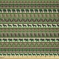 thumbnail image 2 of Ambesonne Savannah Fabric by the Yard Microfiber, Ethnic Stripes Animals, 2 Yards, Black and Brown, 2 of 2