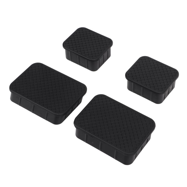 Crash Bar End Rubber Cover, Front Axle Plug Slip Resistant Embossed Rust Proof Dustproof For Vehicle