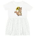 thumbnail image 3 of Inktastic Cute Chipmunk with Sunflower Girls Toddler Dress, 3 of 5