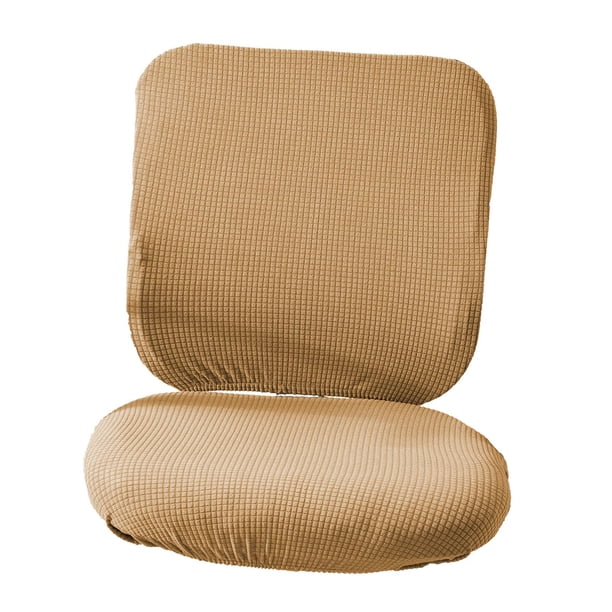 Funda elástica para silla de oficina, protectora extraíble antipolvo y giratoria. marrón