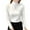 White, variant on Beige Plus Size Tops Women Slim Casual Solid Long Sleeve Mock Turtleneck Blouse Tops Slim Fit Stretchy Layer Tee Shirts for Women