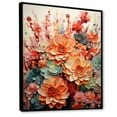 thumbnail image 2 of Designart "Succulent Flowers Orange & Pink I" Floral & Botanical Floater Framed Wall Art Print, 2 of 7