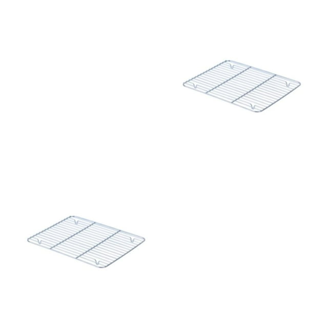 kurtrusly Plateau en Acier Inoxydable Gain de Place pour le Stockage des Aliments et la Cuisson Plateau de Stockage des Aliments Plateau de Cuisson Grille 304 Grand 2ensemble