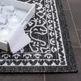 thumbnail image 5 of SAFAVIEH Beach House Hubert Medallion Indoor/Outdoor Runner Rug, Charcoal/Ivory, 2'2" x 10', 5 of 16