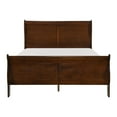 thumbnail image 5 of Louis Philippe Style Bedroom 3pc Set Full Size Bed 2x Nightstands Brown Cherry Finish Classic Bedroom Furniture, 5 of 5