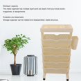 thumbnail image 4 of Mobile Bookshelf, 5 Tier Flexible Removable Bookcase With Wheels Versatile Rotatable Storage Rack For Organizing Office Classroom Home, 4 of 8
