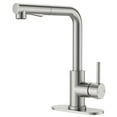 thumbnail image 1 of APPASO Robinet d'Évier à Barre en Nickel Brossé, Acier Inoxydable, Pulvérisateur Extractible, Poignée Simple Moderne, Mini Robinet de Préparation pour VR Extérieur, Plaque de Terrasse Incluse, 1 of 14