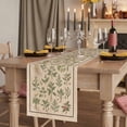 thumbnail image 2 of Table Runners 108 Inches Long Dress Scarves, Vintage Botanical Farmhouse Coffee/Dining/Kitchen Table Runner for Living Room, Country Herbs Leaves Plants Flowers Brown 13x108 Inch, 2 of 9