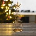 thumbnail image 2 of Cififendec Iron Pentagram Christmas Tree Ornaments,Fake Tree Snow Frost Trees,Bottle Brush Trees Desktop Christmas Tree Mini Decor Golden Iron,Nativity Decor Home Party Decor, 2 of 4