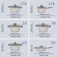 thumbnail image 3 of Bateria de Cocina 12 Piezas ColorHome Acero Inox Triple Capa Induccion, 3 of 8
