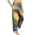 thumbnail image 2 of Balery Sunshine Jungle Dinosaur print Women's Pajama Pants,Ultra Lightweight Pjs,Lounge Pant-Large, 2 of 9