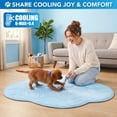 thumbnail image 6 of PetAmi Dog Cooling Mat, Cloud Shape, Pet Pad with Cooling Nylon & Soft Fleece, Q-Max > 0.4 Reversible All Season Blanket for Dogs & Cats, Medium 38x48 In, Light Blue, 6 of 8